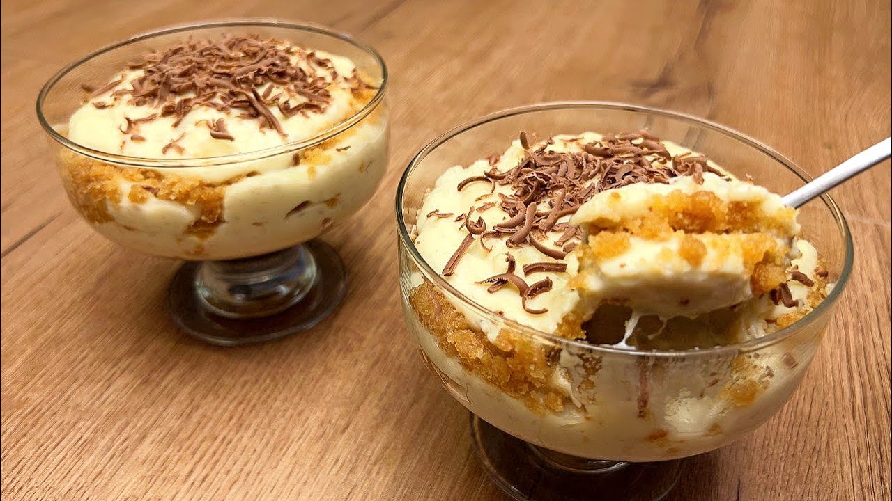 لو عندك موزة وحليب اعملي ألذ حلوى سريعة في 5 دقائق