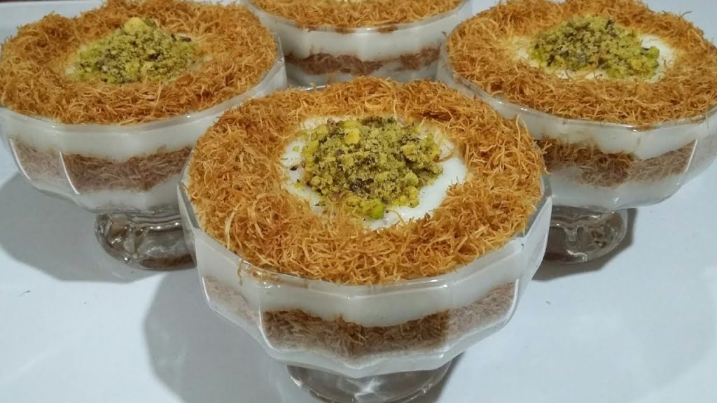 طريقة عمل كاسات الكنافة بالكاسترد…حلوى سريعة وسهلة التحضير وبمكونات اقتصادية