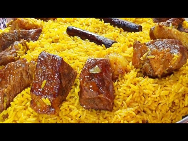 من أسرع الوصفات (اكله الحله الواحده) الكبسه السعودي باللحمه بدون تعب ولا مواعين مش هتبطلي تعمليه
