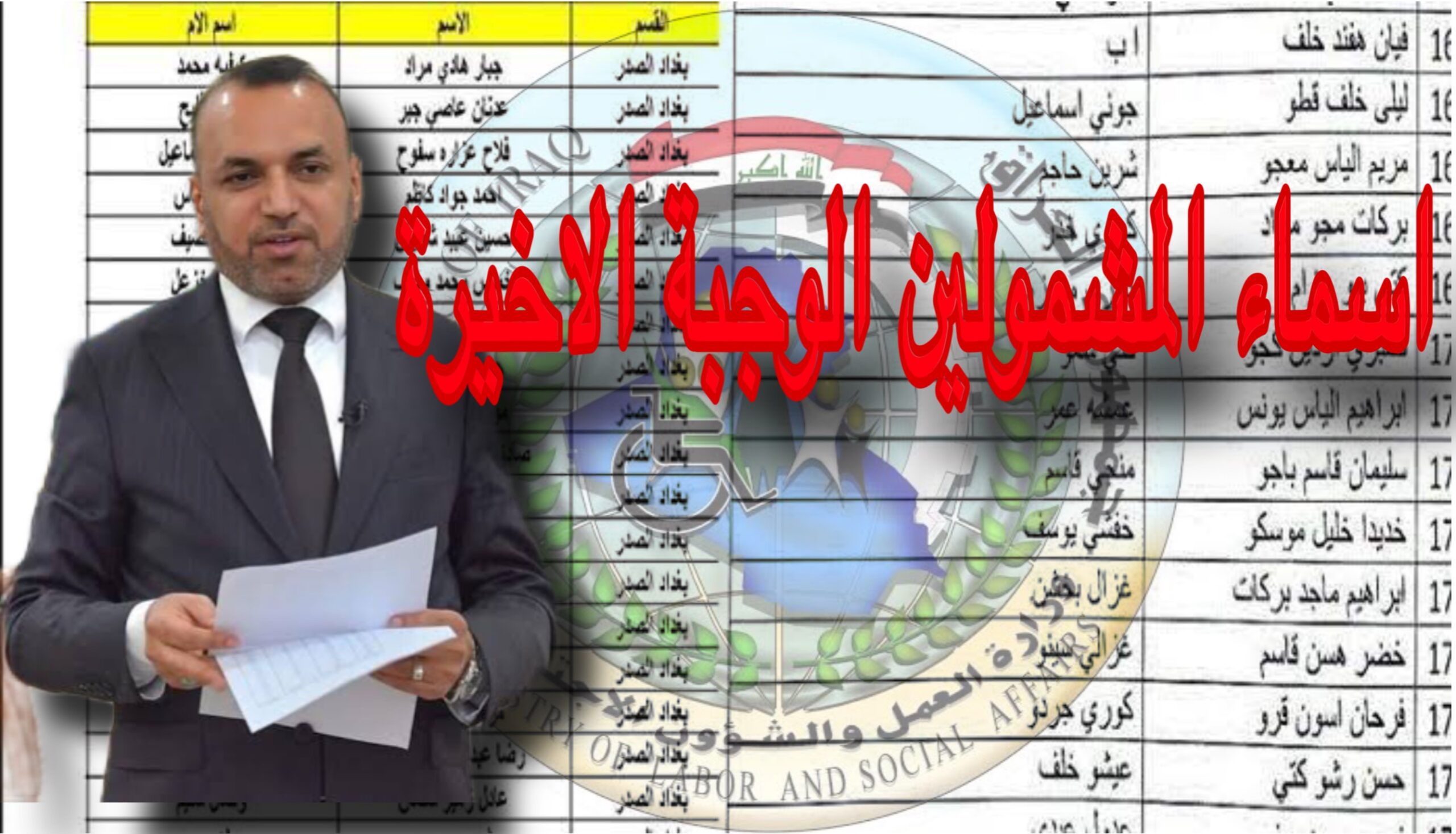 اسماء المشمولين الوجبة الاخيرة
