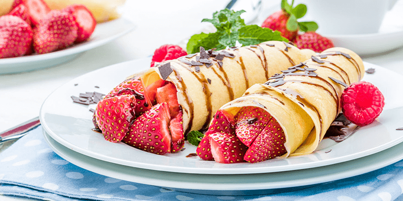 5 steps to make sweet crepe