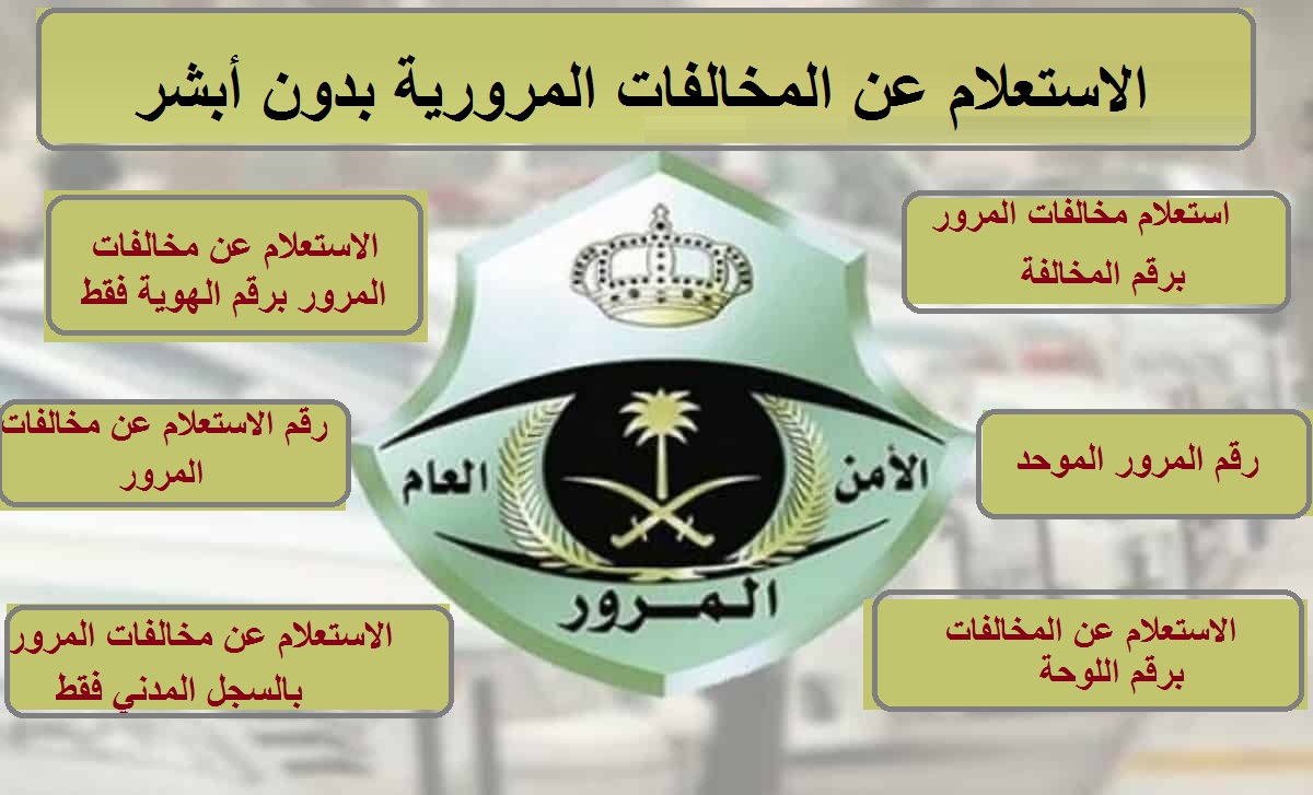 طريقة الاستعلام عن وجود المخالفات برقم السجل