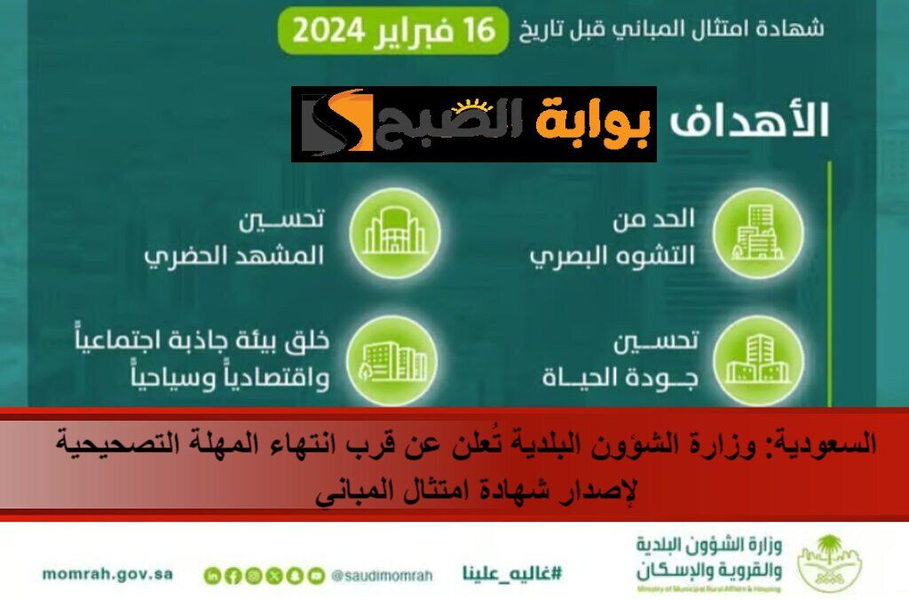 قرب انتهاء المهلة التصحيحية لإصدار شهادة امتثال المباني