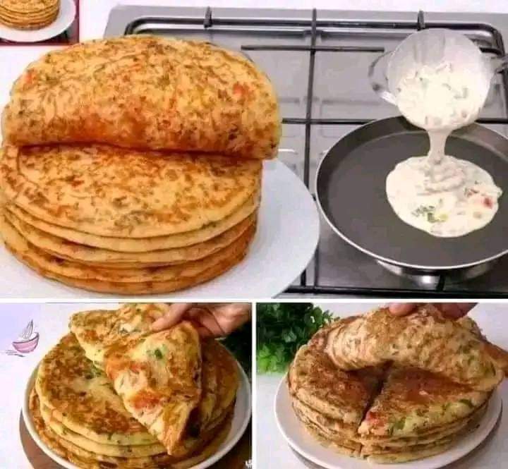 فطائر الطاسه السائلة بالخضار