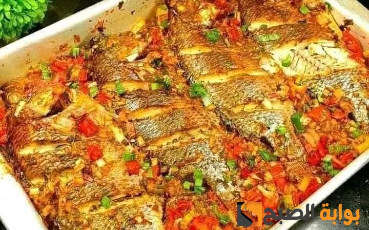 صينية سمك بلطي بالبطاطس
