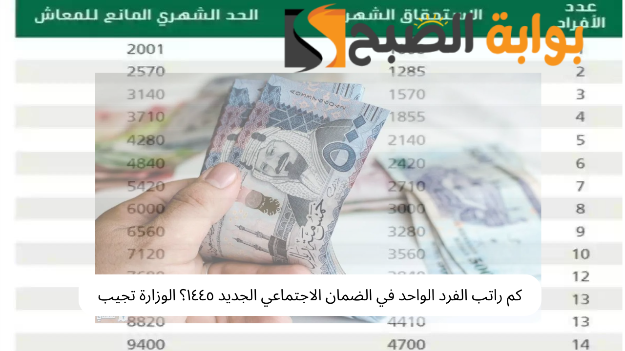 كم راتب الفرد الواحد في الضمان الاجتماعي الجديد ١٤٤٥