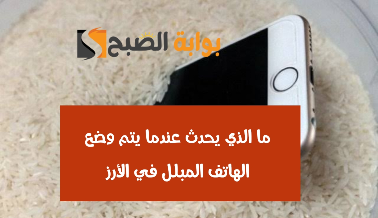 ما الذي يحدث عندما يتم وضع الهاتف المبلل في الأرز