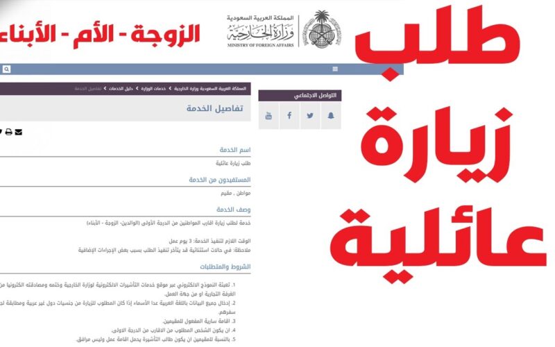 شروط طلب الزيارة العائلية