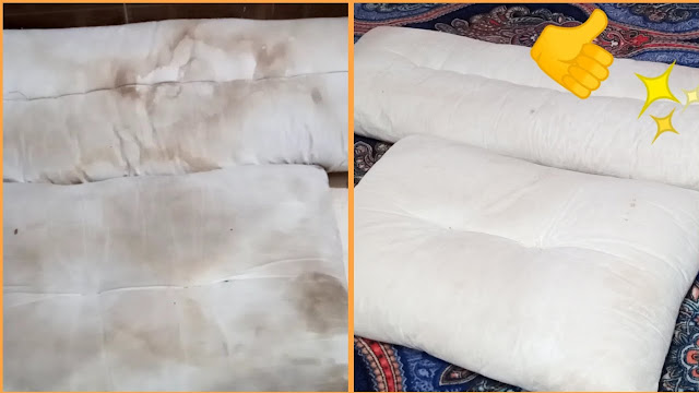تنظيف المخدات والمراتب القطن والفايبر من البقع والاصفرار