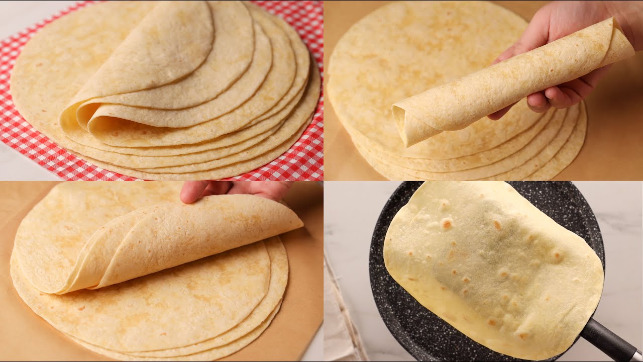 فرحي أولادك ..وأعملي أسهل وأسرع طريقة عمل خبز التورتيلا الهش والخفيف بطعم تحفة ولذيذ
