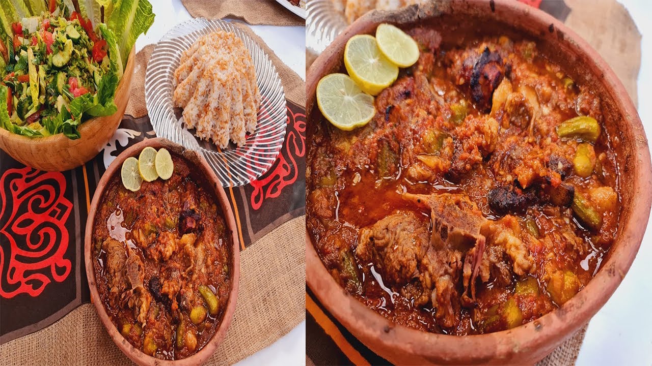 طاجن البامية بالعكاوي