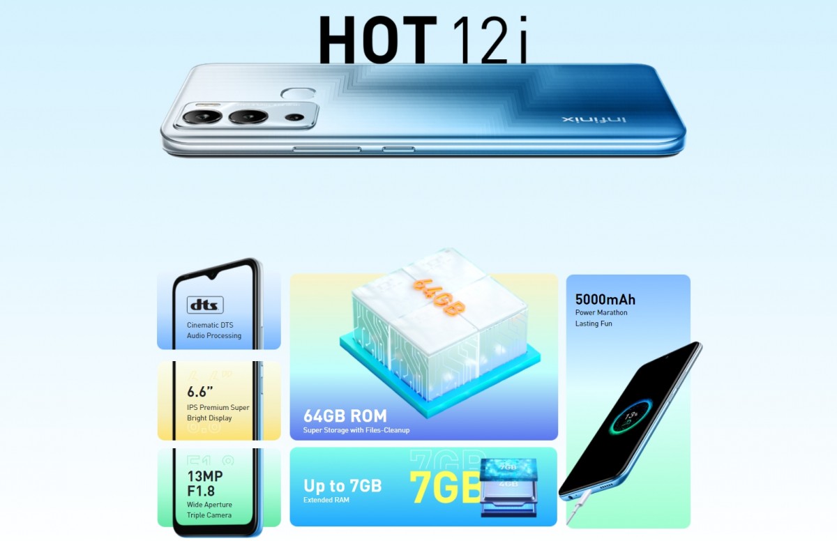 أرخص موبايل..هاتف أنفنكس Infinix Hot 12i كاميرا ثلاثية وبطارية 5000 ميللي أمبير