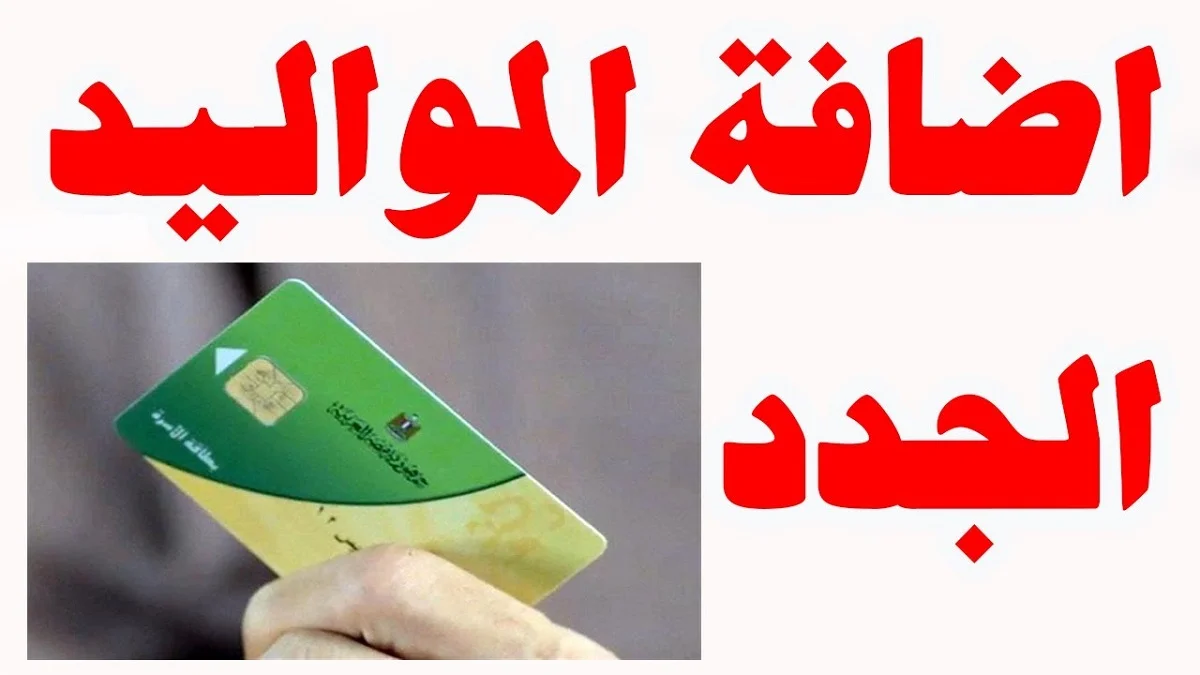 إضافة المواليد على بطاقة التموين