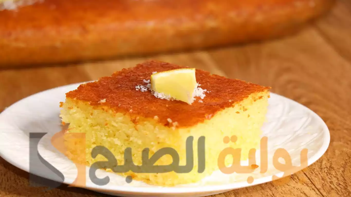 طريقة عمل البسبوسة بجوز الهند والطحين