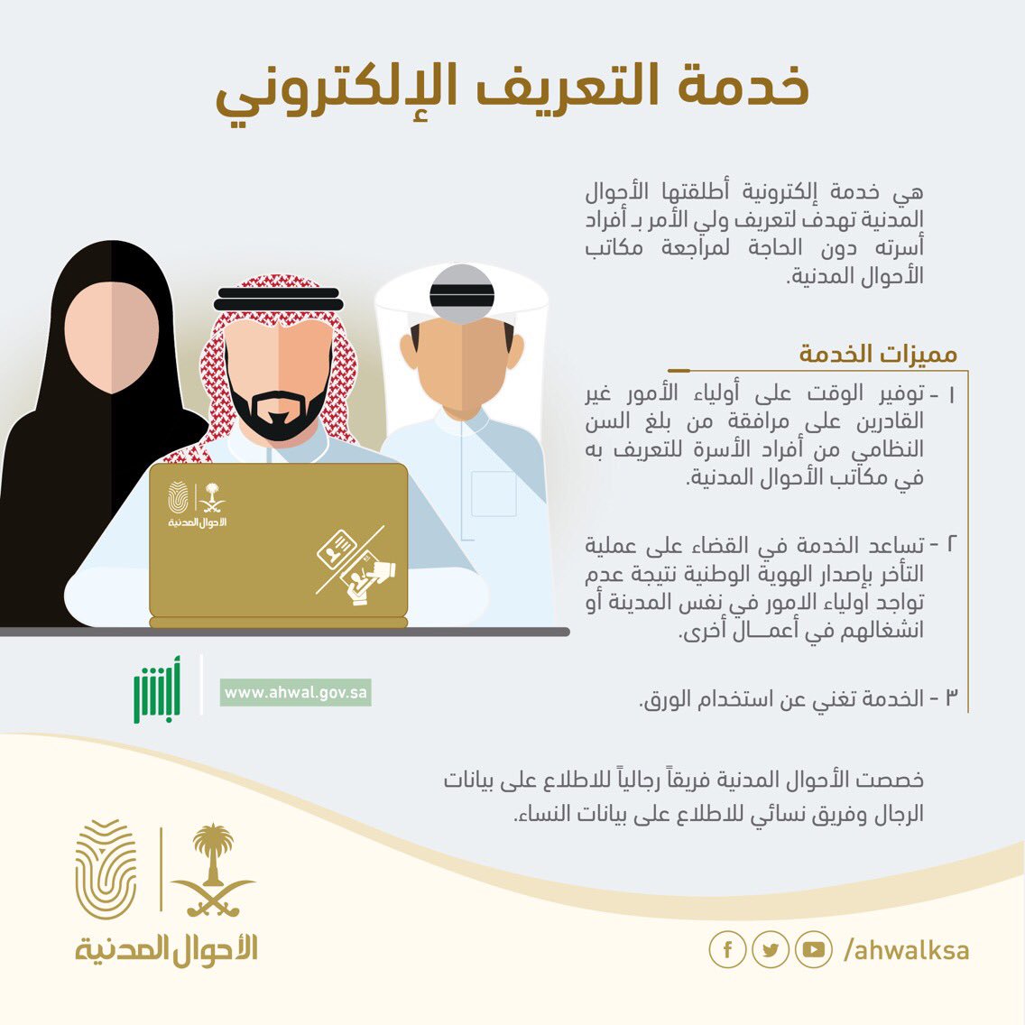 خطوات التعريف الإلكتروني