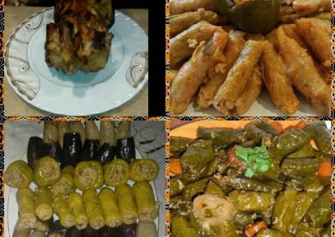 الصورة الرئيسية لوصفةالمحشي المصري بجميع انواعه كرنبباذنجان ورق عنب فلفلكوسة