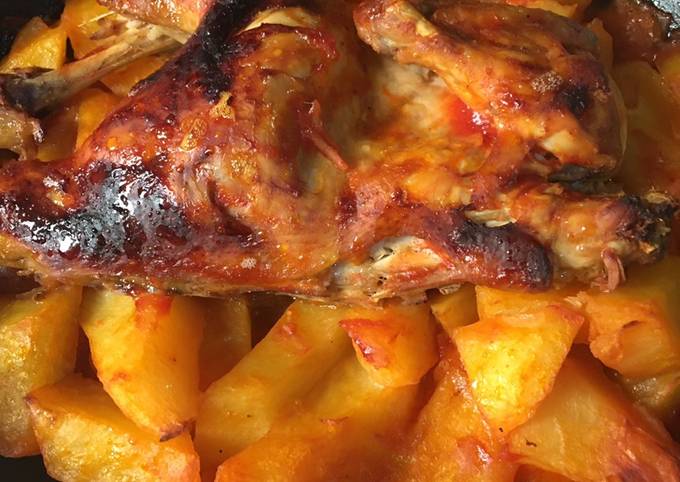 الصورة الرئيسية لوصفةطاجن بطاطس بالفراخ