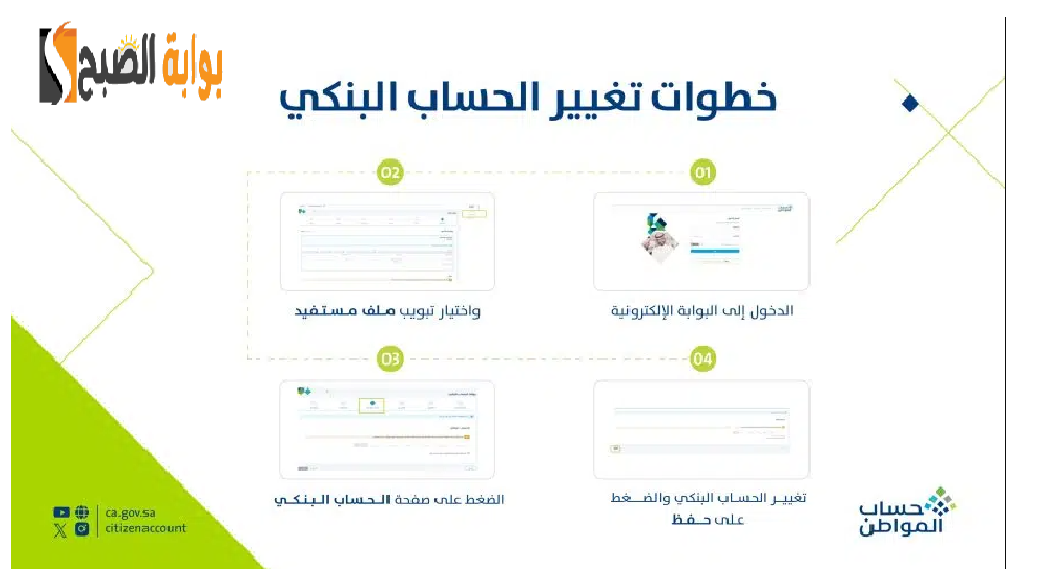 تغيير الحساب البنكي