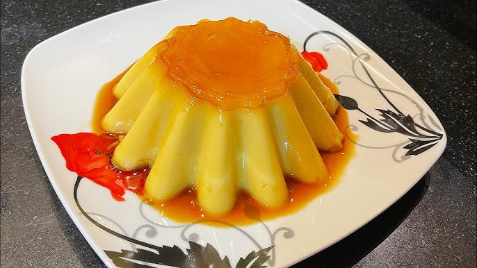 حلو البطاطا وكريم كراميل بارد
