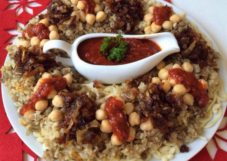 سر عمل الكشري المصري زي المطاعم بالظبط تعالي شوفي بنفسك