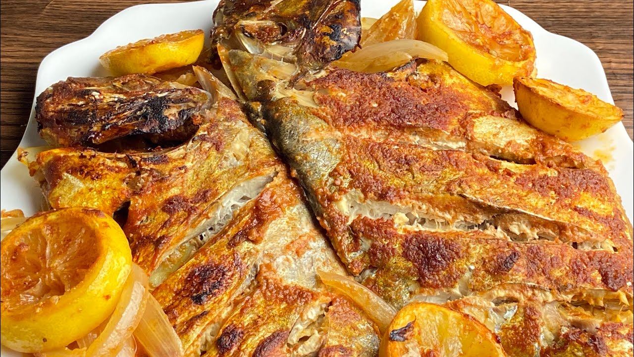سمك مشوي زيت وليمون