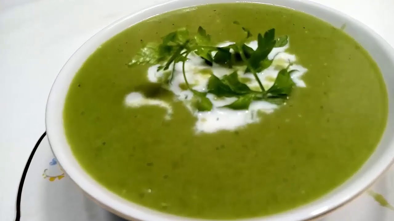 شوربة البازلاء بالكريمة