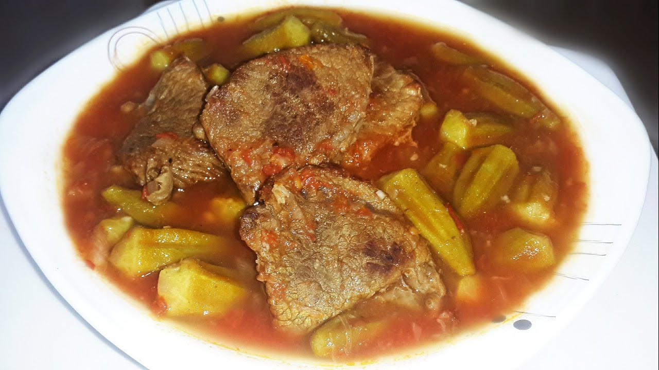 طريقة عمل البامية المطبوخة