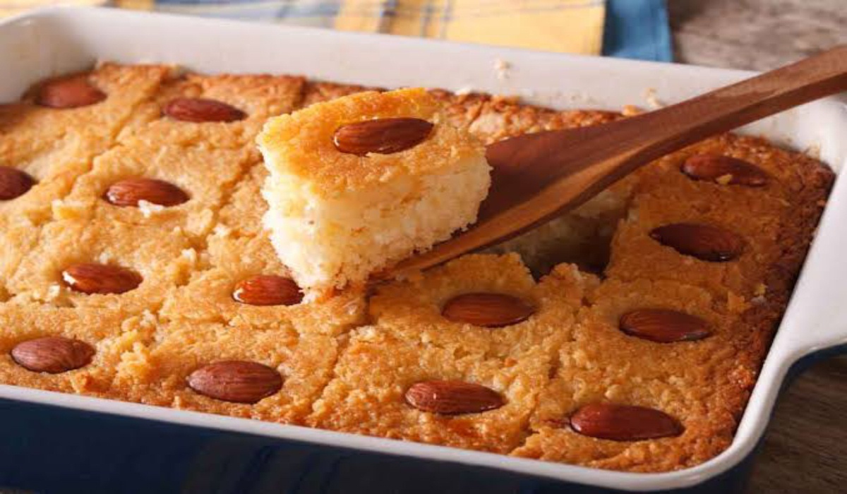 طريقة عمل البسبوسه 2