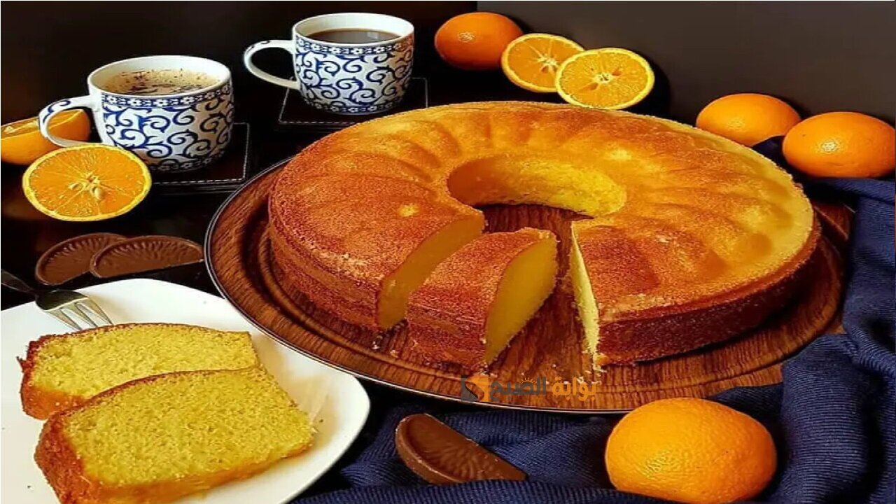 طريقه عمل كيكة البرتقال بصوص البرتقال هشه ولذيذة في الخلاط بأسهل وقت