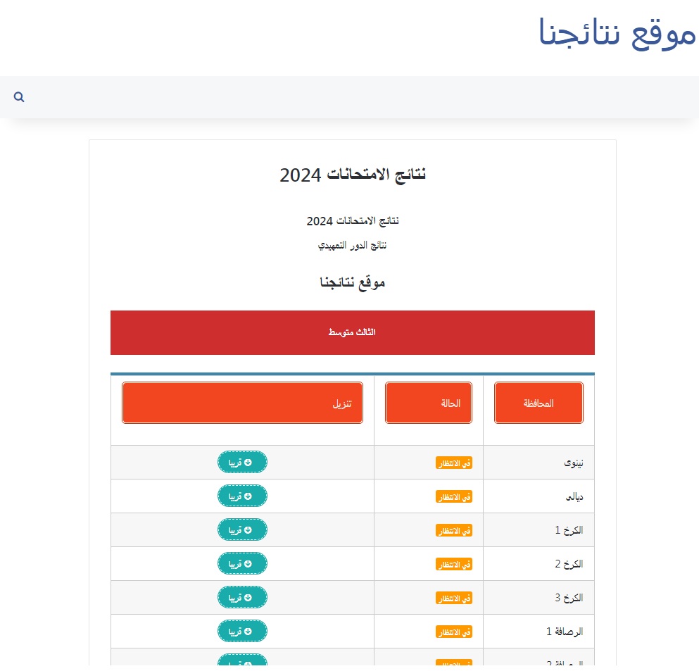 نتائج الثالث متوسط التمهيدي 2024