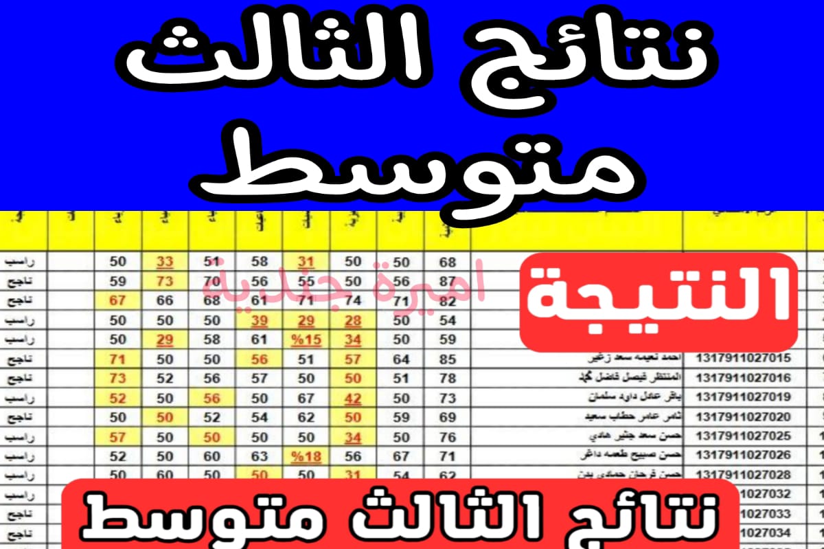 نتائج الثالث متوسط