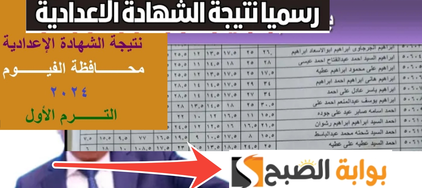 نتيجة الشهادة الاعدادية الفيوم 1