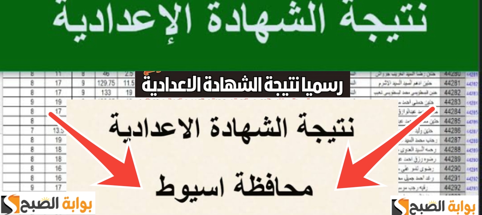 نتيجة الشهادة الاعدادية محافظة أسيوط 1
