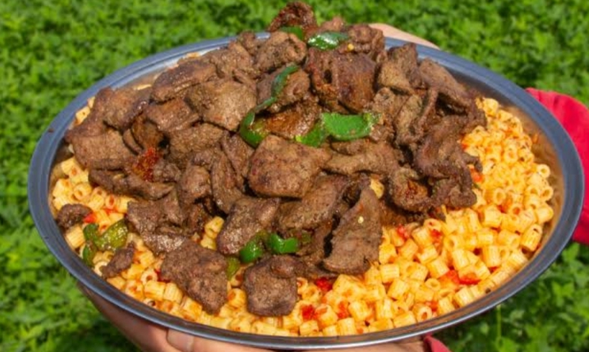 ‪طريقة عمل المكرونة بالكبده