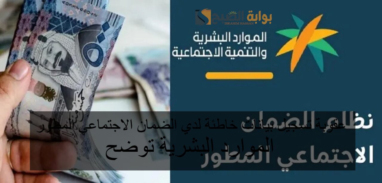عقوبة تسجيل بيانات خاطئة لدي الضمان الاجتماعي المطور_ الموارد البشري.