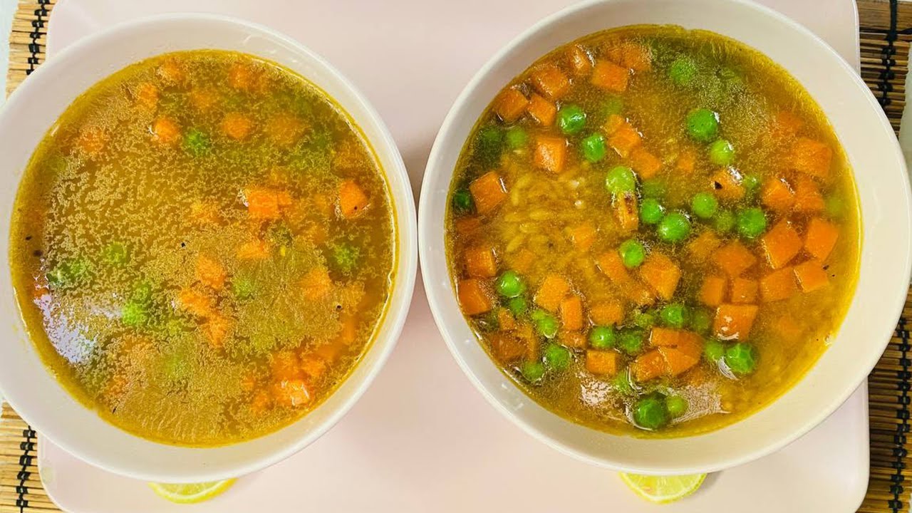 طريقة تحضير شوربة لسان العصفور بالخضار
