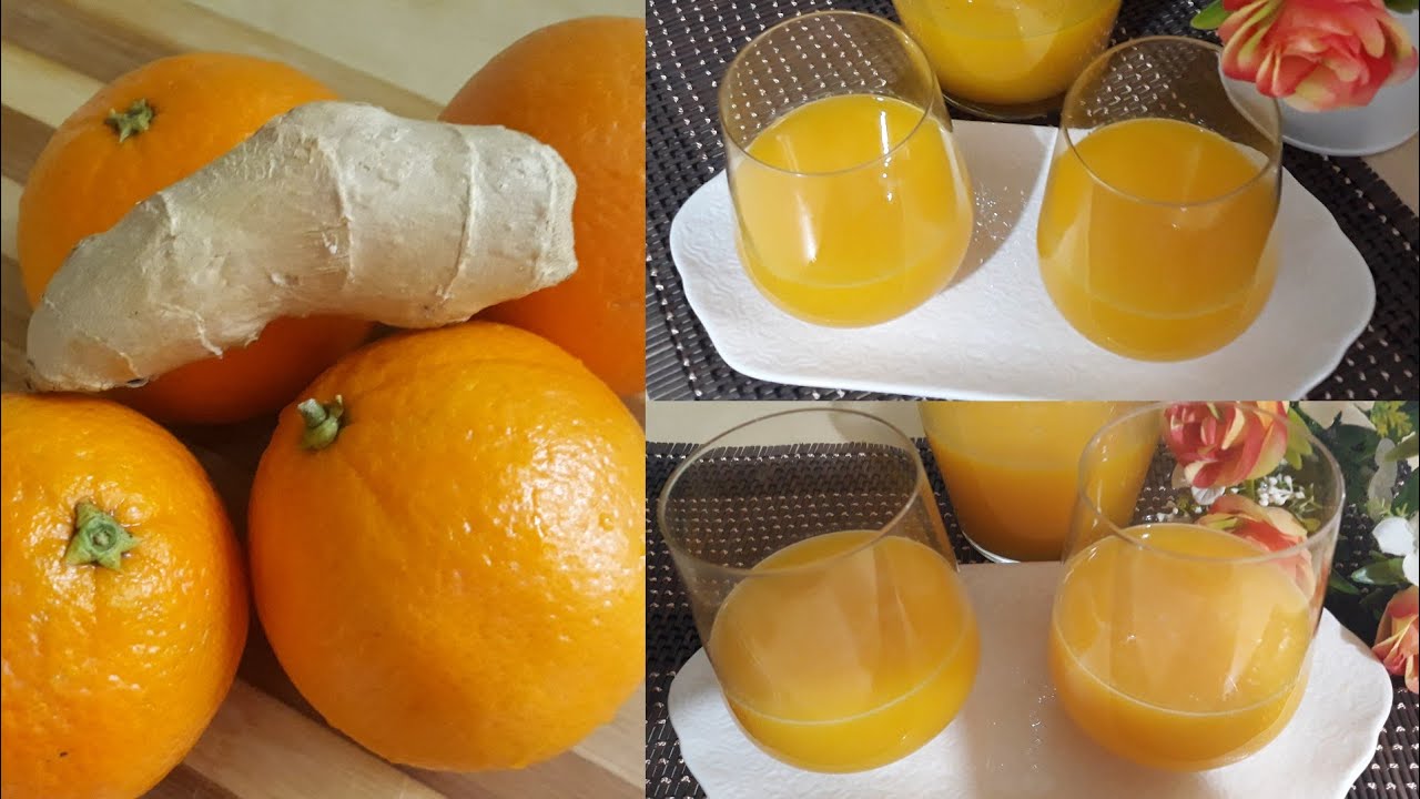 عصير البرتقال بالزنجبيل