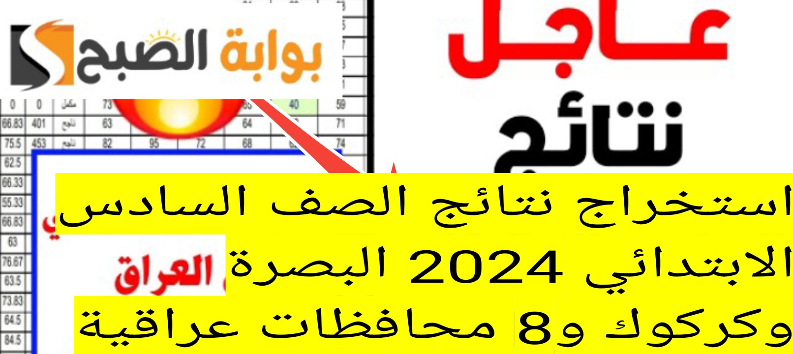 استخراج نتائج الصف السادس الابتدائي 2024 البصرة وكركوك و8 محافظات عراقية