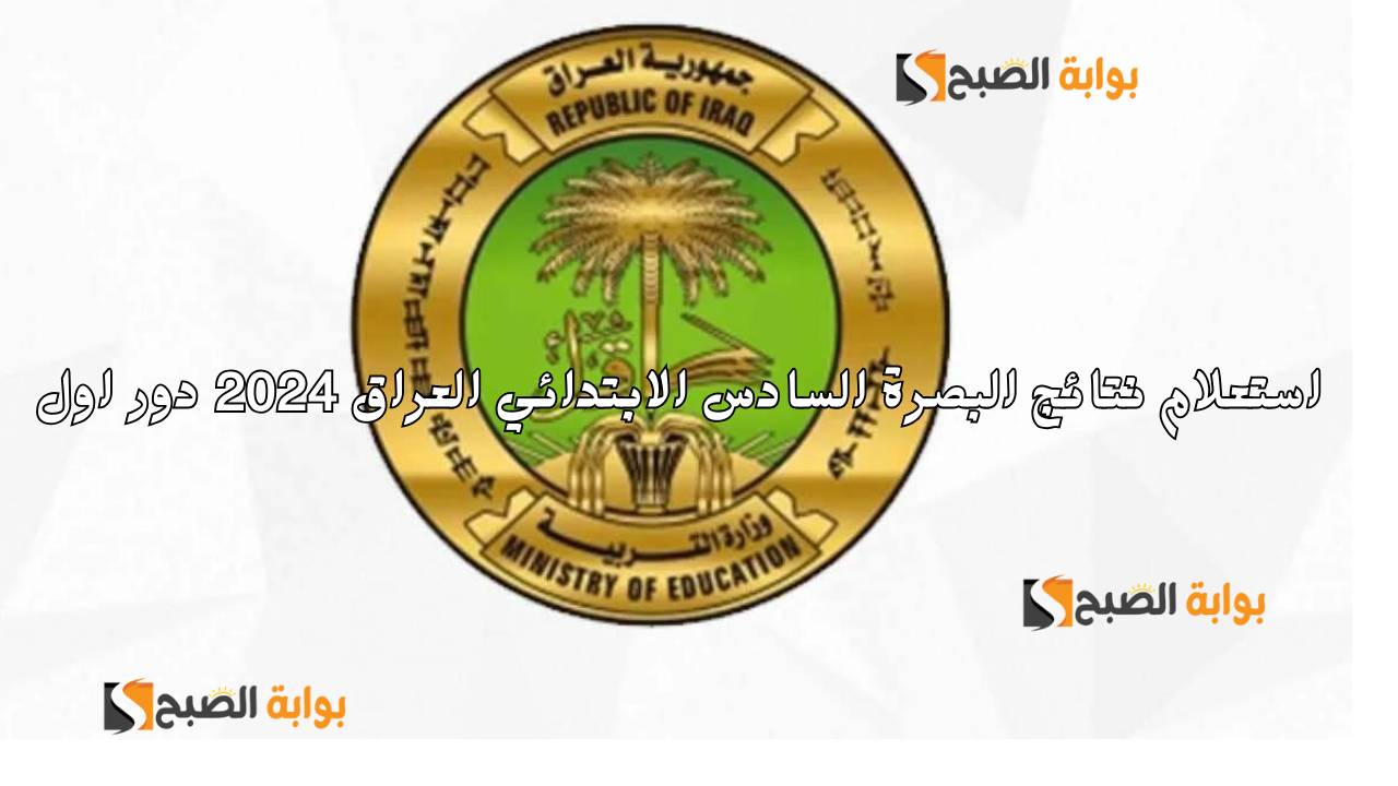استعلام نتائج البصرة السادس الابتدائي العراق 2024 دور اول