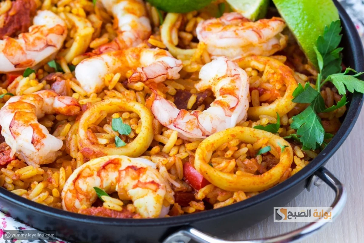 طريقة عمل الأرز بالروبيان