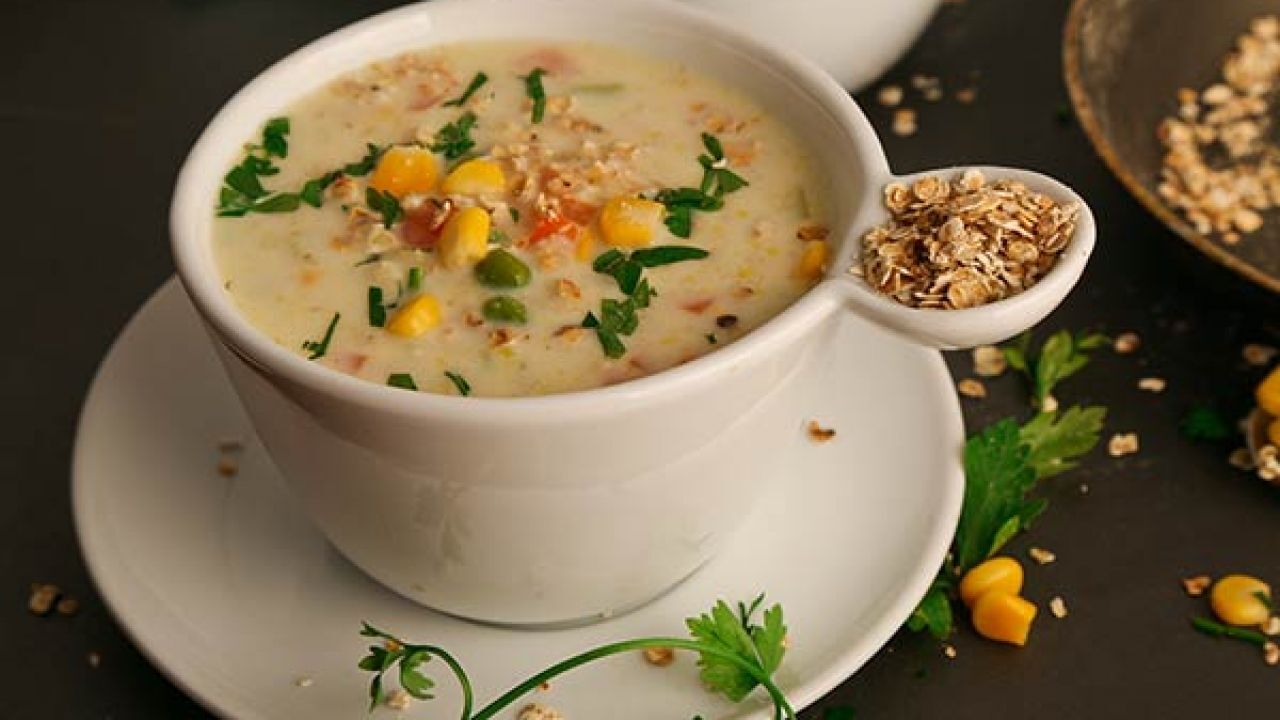 شوربة شوفان بالحليب البودرة