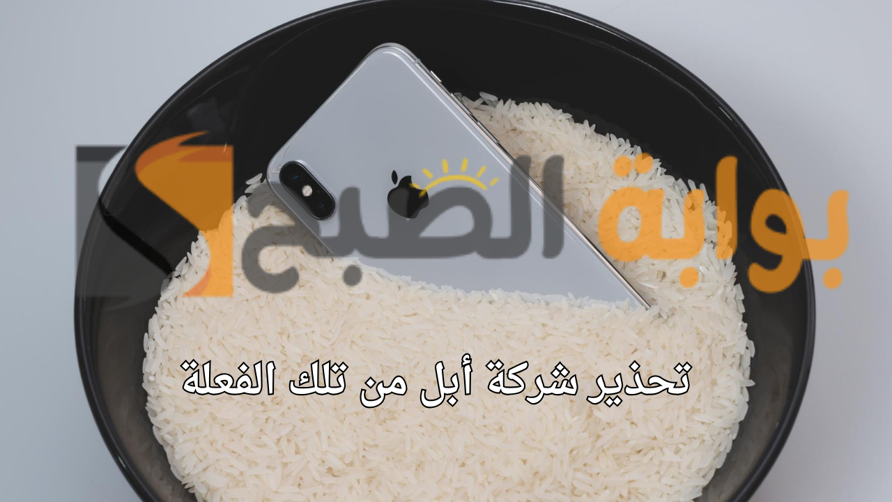 تجفيف الهواتف الآيفون أبل تحذر من التجفيف في الأرز النئ