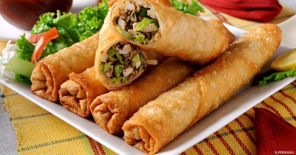 صورة بعنوان سبرينج رولز بالدجاج