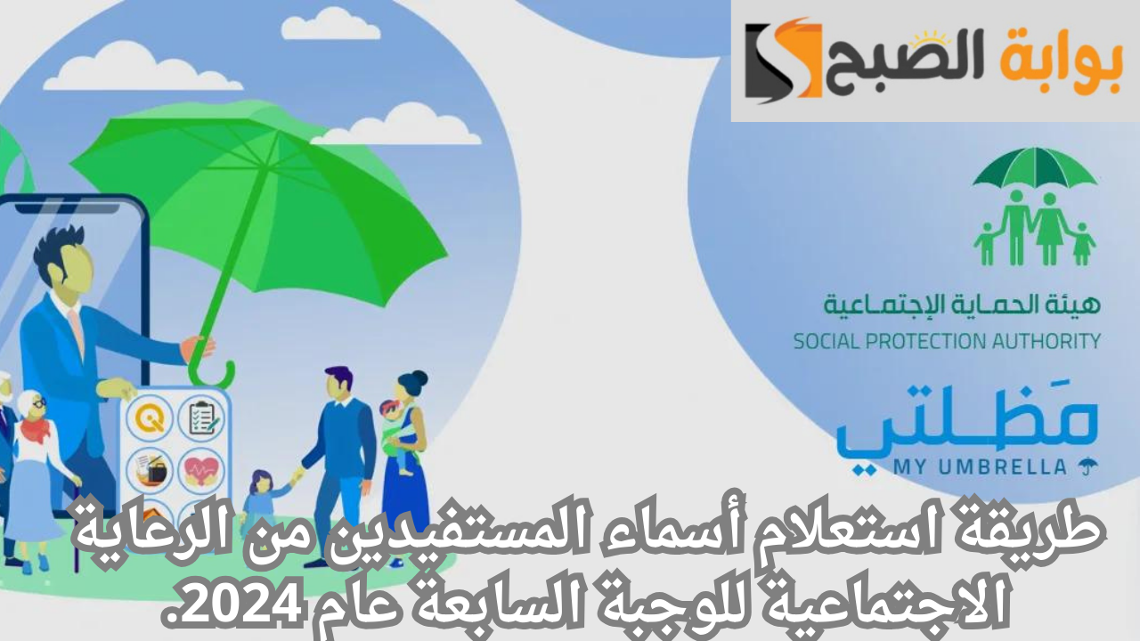 طريقة استعلام أسماء المستفيدين من الرعاية الاجتماعية للوجبة السابعة عام 2024.