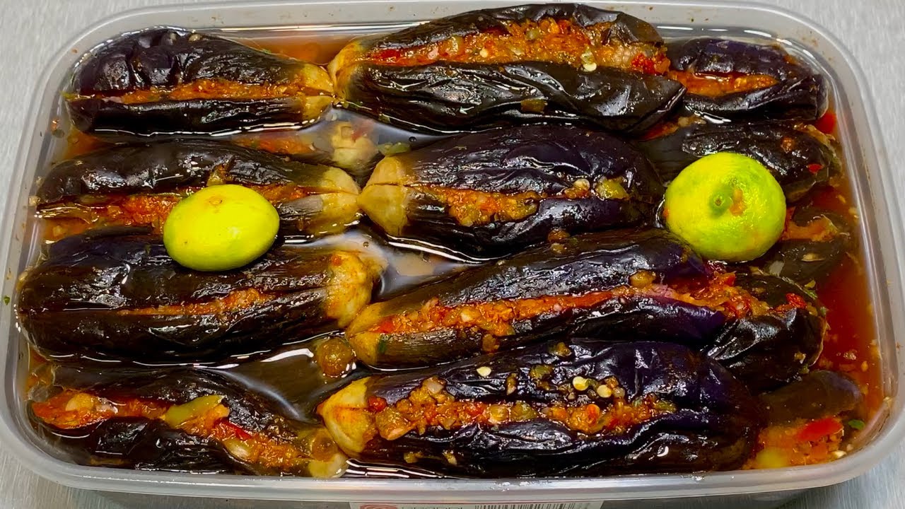 طريقة عمل الباذنجان المخلل بالخلطة السرية