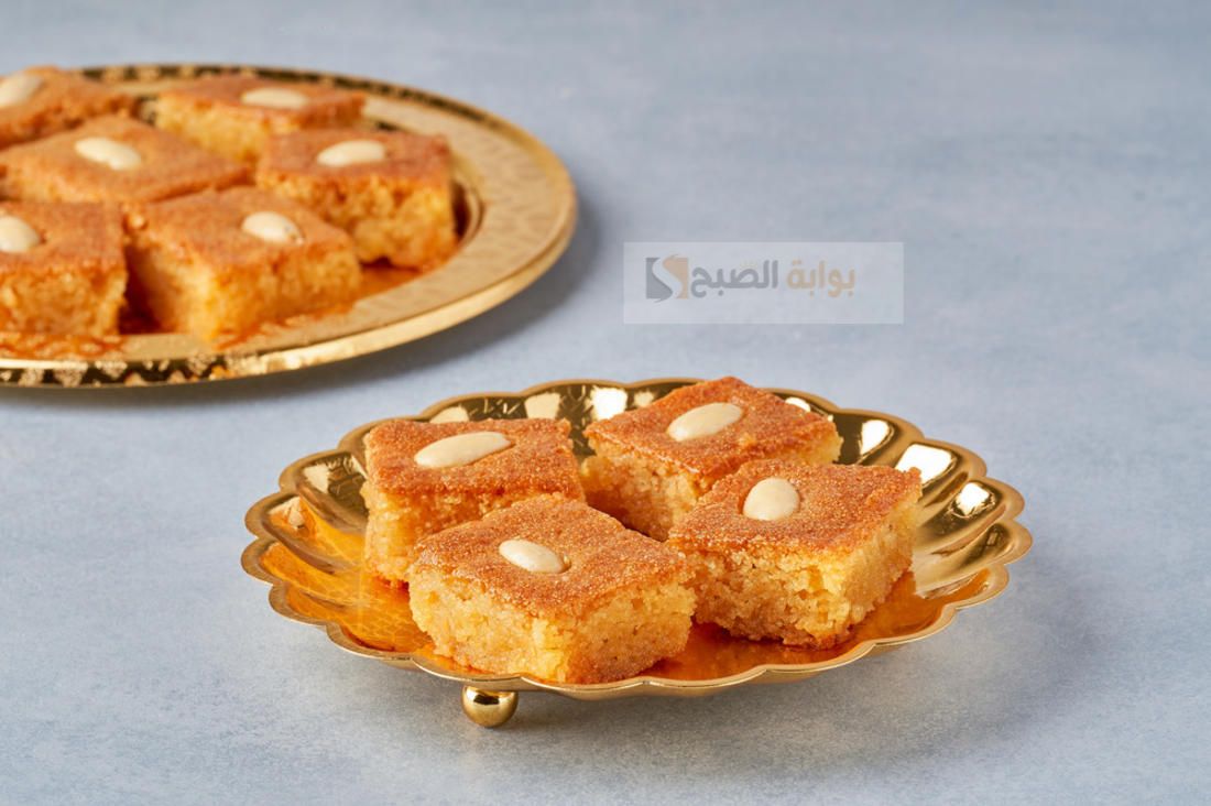 طريقة عمل البسبوسة بالسميد والحليب
