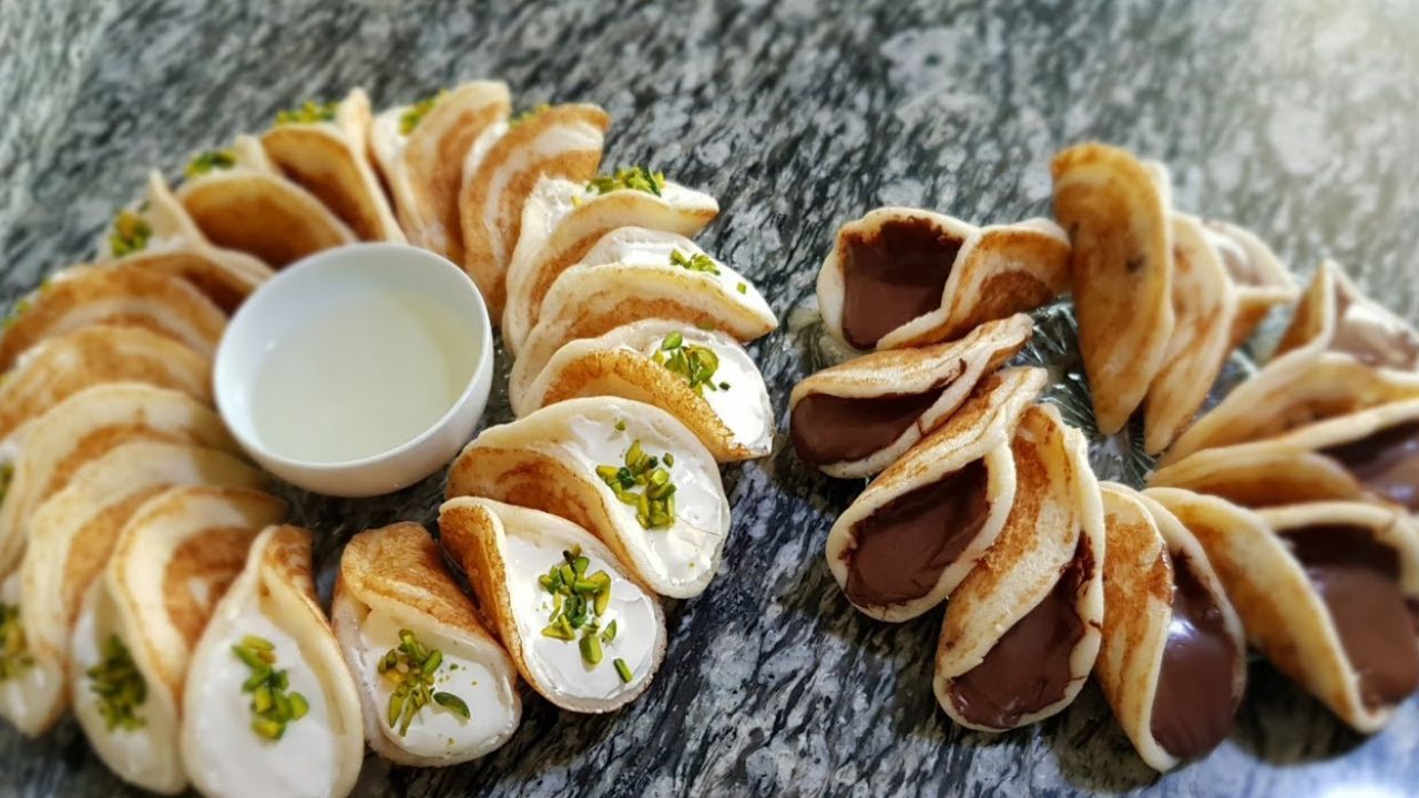 طريقة عمل القطايف بالنوتلا