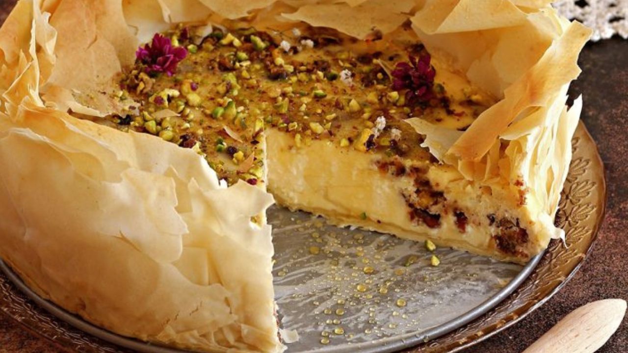 طريقة عمل تشيز كيك البقلاوة