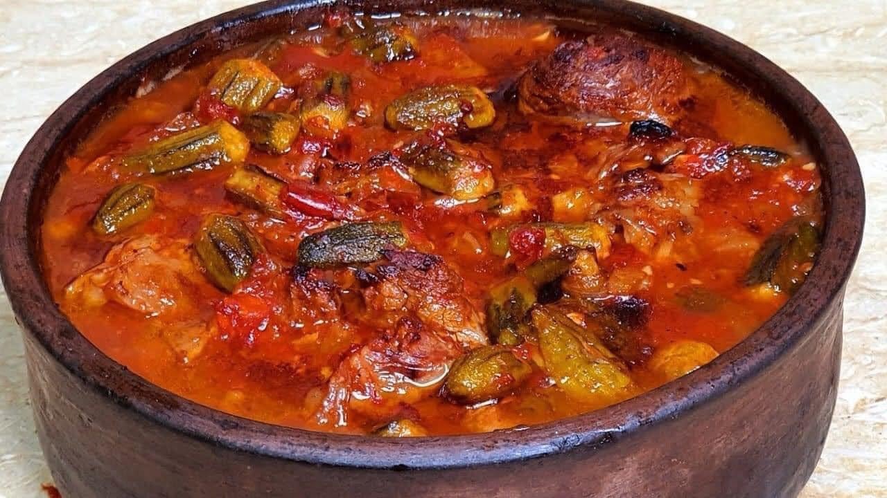 طريقة عمل طاجن البامية