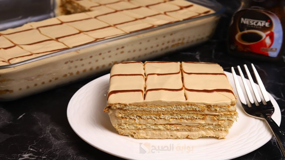 طريقة كيكة نسكافية باردة